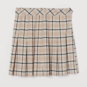 H&M Plaid Pleated Skirt
